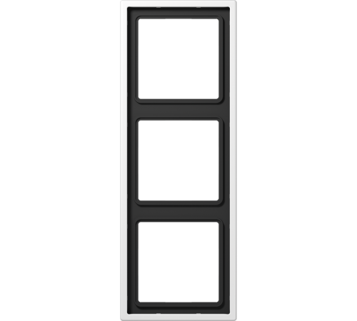 Рамка 3-кратная, пластик; благородная сталь, белая  ES2983WW  Jung