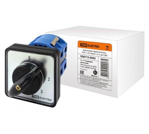 Кулачковый переключатель КПУ11-25/108 (0-1-2-3 1р)  SQ0715-0083  TDM