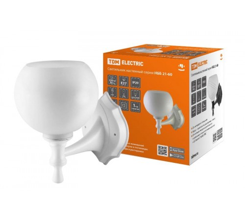 Светильник НББ 21-60-1323 УХЛ4 (белый, плафон полушар белый)  SQ0370-0201  TDM