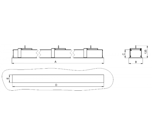 Светильник светодиодный LINER 100 DR/R (2500) 840 BK  1474002040  Световые Технологии