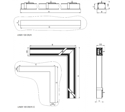 Светильник светодиодный LINER 100 DR/R (2500) 840 BK  1474002040  Световые Технологии