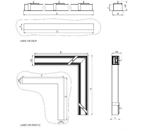 Светильник светодиодный LINER 100 DR/R (2500) 840 BK  1474002040  Световые Технологии