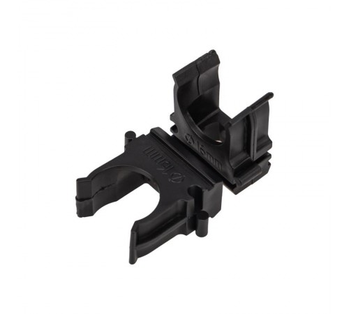 Крепеж-клипса для трубы  16 мм черная (10 шт./уп.)  28-0116-5  Rexant