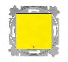 ABB Levit Жёлтый / дымчатый чёрный Переключатель 1-кл. с подсветкой контрольная  3559H-A25445 64W  2CHH592545A6064  ABB