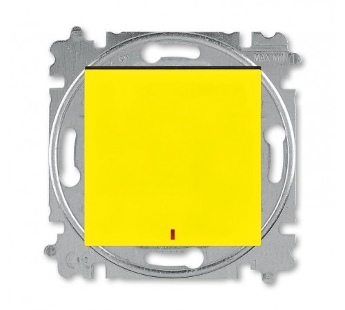 ABB Levit Жёлтый / дымчатый чёрный Переключатель 1-кл. с подсветкой контрольная  3559H-A25445 64W  2CHH592545A6064  ABB
