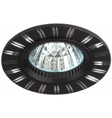 Светильник точечный встраиваемый под лампу KL33 50Вт MR16 черный/хром алюминиевый  C0043820  ЭРА