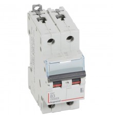 Выключатель автоматический двухполюсный DX3 10000 3А B 16кА  408937  Legrand