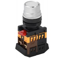 Кнопка ABLF-22 белый d22мм неон/240В 1з+1р   BBT10-ABLF-K01  GENERICA