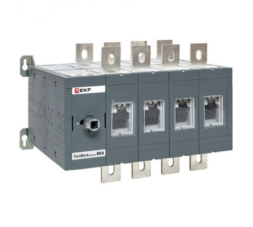 Рубильник 800A 4P реверсивный без рукоятки управления TwinBlock  tb-s-800-4p-rev  EKF