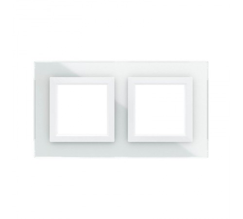 Рамка из натурального стекла, "Avanti", белая, 4 модуля  4400824  DKC