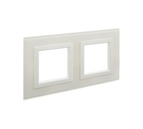 Рамка из натурального стекла, "Avanti", белая, 4 модуля  4400824  DKC