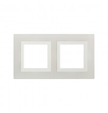 Рамка из натурального стекла, "Avanti", белая, 4 модуля  4400824  DKC
