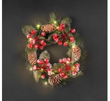 Гирлянда  95 035 NGF-D041-01 (венок шишки и ягоды WW)  95035  Navigator