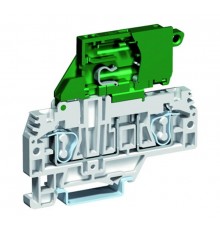 Держатель предохранителя 6x32. Пружина. 4 кв. мм. Серый. С диодным индикатором на 115-230 вольт (AC/DC).  ZHF910GR  DKC