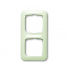 Рамка 2-постовая, вертикальная, с полем для надписи, серия Busch-Duro 2000 SI, цвет слоновая кость  1754-0-2239   2CKA001754A2239  ABB