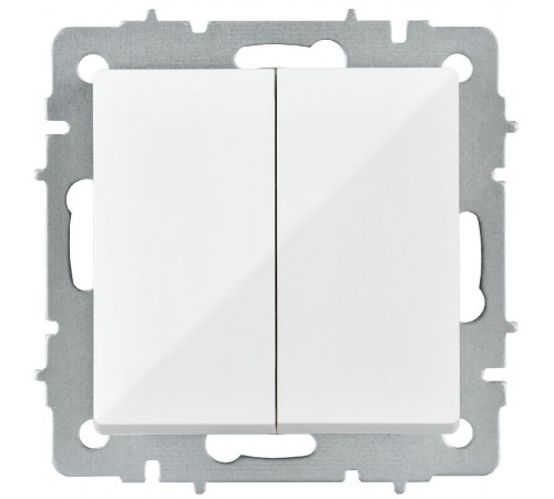 BRITE Выключатель 2-клавишный перекрестный 10А ВС10-2-3-БрБ белый  BR-V23-0-10-K01  IEK
