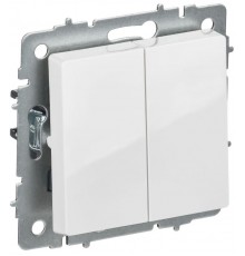 BRITE Выключатель 2-клавишный перекрестный 10А ВС10-2-3-БрБ белый  BR-V23-0-10-K01  IEK