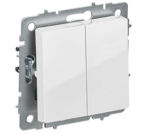 BRITE Выключатель 2-клавишный перекрестный 10А ВС10-2-3-БрБ белый  BR-V23-0-10-K01  IEK