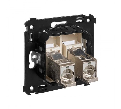 Компьютерная розетка RJ-45 в стену, кат.6 двойнаяэкранированная,"Avanti", "Ванильная дымка"  4405394  DKC