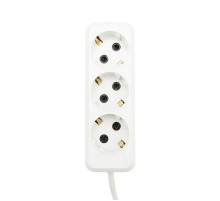 Удлинитель 3 гнезда, 5 м, 3х1.0 кв.мм, с/з, белый (Сделано в России)  11-8735  REXANT