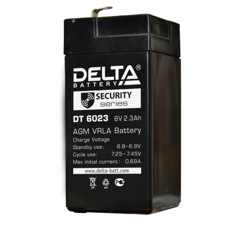 Аккумуляторная батарея ОПС серии DT 6023  6В/2,3Ач  DT 6023  DELTA