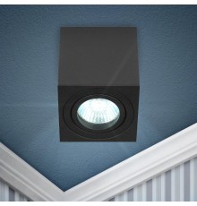 Светильник настенно-потолочный спот OL22 BK MR16/GU10, черный, поворотный  Б0054395  ЭРА