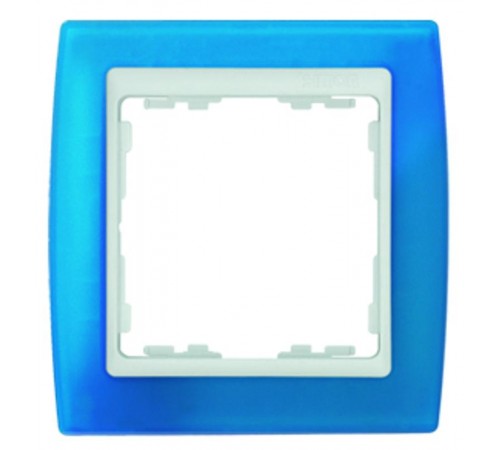Simon 82 Рамка декоративная, 4 поста, S82, лазурный-белый  82643-64  Simon