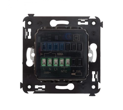 Термостат для теплых полов в стену, "Avanti", "Черный матовый"  4412163  DKC