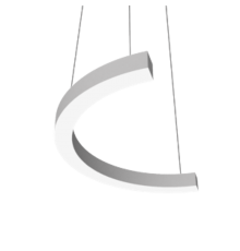 Светодиодный светильник Enso C 570х285х40 мм 12 Вт 3000 К подвесной RAL9003 белый матовый с рассеивателем опал  V1-R0-0C523-30000-2001230  VARTON