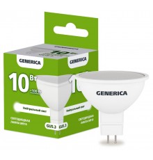 Лампа светодиодная MR16 софит 10Вт 230В 4000К GU5.3   LL-MR16-10-230-40-GU5-G  GENERICA
