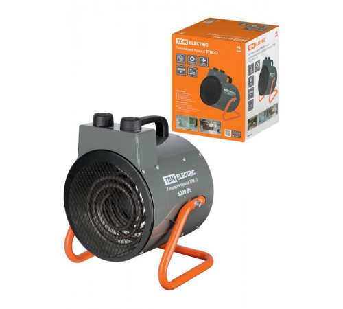 Тепловая пушка ТПК-О, 3 кВт, круглый корпус, терморегулятор,  SQ2520-0110  TDM