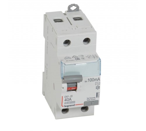 Выключатель дифференциальный (УЗО) DX3-ID 2п 40А 100мА тип AC  411515  Legrand