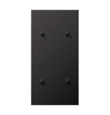 Центральная плата для выключателей, 2 поста (единая плата), для вертикальной установки, тумблеры 2+2, цилиндр; металл; dark; LS1912  AL12-25DR01  Ju