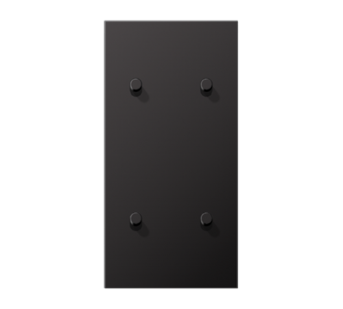 Центральная плата для выключателей, 2 поста (единая плата), для вертикальной установки, тумблеры 2+2, цилиндр; металл; dark; LS1912  AL12-25DR01  Ju