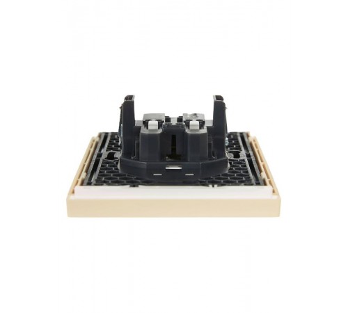 FORTE&PIANO Розетка 2-я без заземления, без шторок безвинтовое крепление 10А FP426 ваниль  FP-R20-10-1-K10  IEK