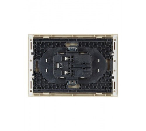 FORTE&PIANO Розетка 2-я без заземления, без шторок безвинтовое крепление 10А FP426 ваниль  FP-R20-10-1-K10  IEK