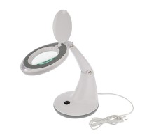 Лупа настольная 3D+12D с подсветкой 48 LED, белая  31-0245  REXANT