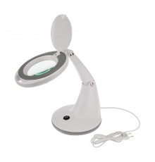 Лупа настольная 3D+12D с подсветкой 48 LED, белая  31-0245  REXANT