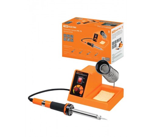 Паяльная станция ПС-72, 2-72Вт, 230В, 160-500С, керамический ТЭН, 4 жала в компл., регулятор, Алмаз  SQ1025-0705  TDM