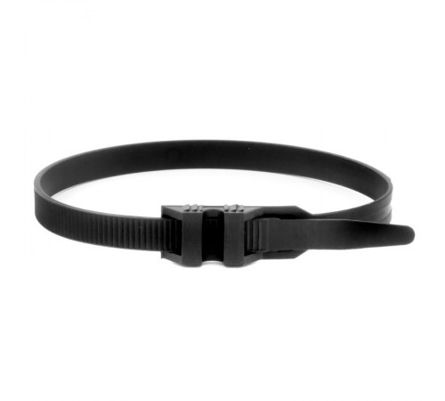 Хомут PL12. плоский двойной замок. черный 9х760  26457  DKC