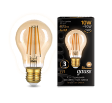 Лампа светодиодная  Filament А60 10W 820lm 2400К Е27 golden LED  102802010  Gauss