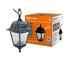 Светильник садово-парковый НСУ 04-60-001 четырехгранник, подвес, пластик, расс.пластик, серебро  SQ0330-0796  TDM