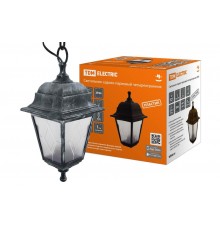 Светильник садово-парковый НСУ 04-60-001 четырехгранник, подвес, пластик, расс.пластик, серебро  SQ0330-0796  TDM