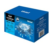 Гирлянда светодиодная  с эффектом мерцания  ULD-S1000-120/TWK WHITE IP67   10м. соед. 120 диодов. белый свет. шнур белый  UL-00001351  Uniel