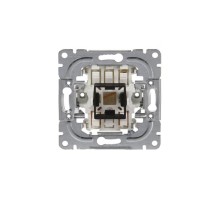 Механизм 1-клавишного 2-полюсного переключателя, 16А/250В, (схема 6/6), 2 дополнительные клеммы  10662.00   2TKA000177G1  ABB