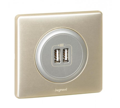 Celiane Мех USB розетки 2 ной  067462  Legrand