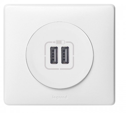 Celiane Мех USB розетки 2 ной  067462  Legrand