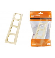 Рамка 4-х постовая горизонтальная сл. кость "Таймыр"  SQ1814-0130  TDM