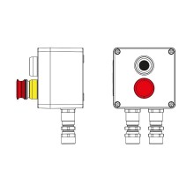 Взрывозащищенный пост управления из полиэстера CPE-P-03-(1xP1B(11)-1xP3E(11))-2xKA2MHK(C)1Ex d e IIC Т5 Gb / Ex tb IIIC T95°C DbIP66/КЗ  2231.031.22.