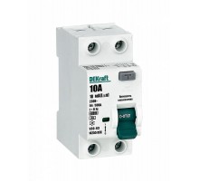 Выключатель дифференциальный (УЗО) УЗО-03 2п 10А 10мА тип A 6кА  14255DEK  DEKraft